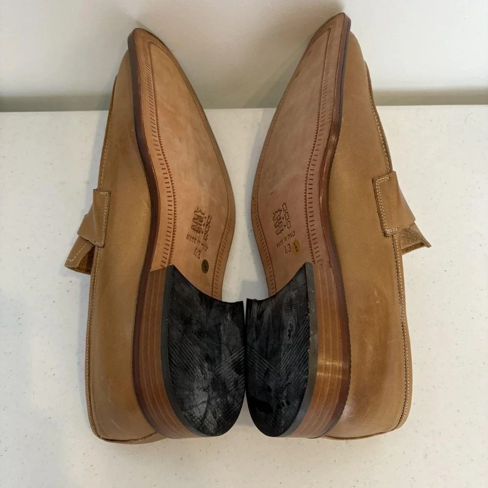 Fabio‎ De Marco Shoes Mens Size 43 Leather Loafers Made in Italy Dress Classic